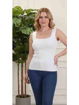 Modelist Kare Yaka Triko Basic Bluz