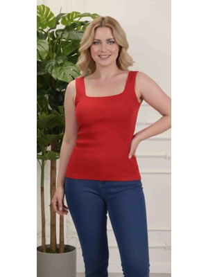 Modelist Kare Yaka Triko Basic Bluz