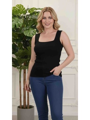 Modelist Kare Yaka Triko Basic Bluz