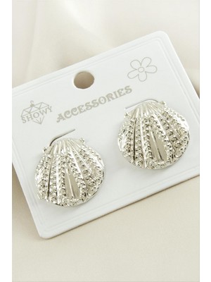 Zero Land Snmswrld Istiridye Metal Küpe - Gümüş Rengi