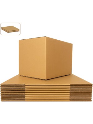 PackMai 60x40x40 cm | 10 Adet | 6 mm Çift Oluklu Karton Koli (Ev Taşıma-Çeyiz-Depolama-Nakliye)