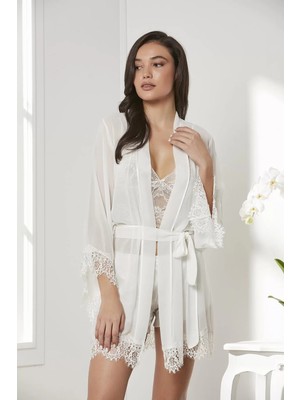 Tudik Collection Pierre Cardin 7005 Sabahlıklı Şort Gecelik Takım