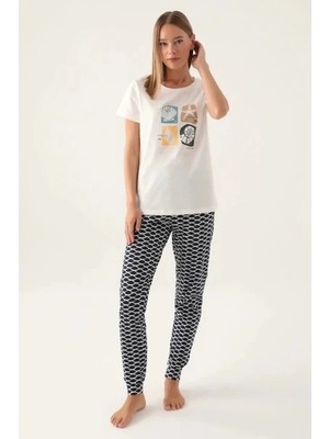 Tudik Collection Arnetta 2871-S  Kadın Kısa Kol Pijama Takımı