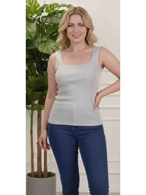 Modelist Kare Yaka Triko Basic Bluz