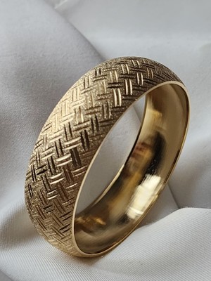 Zülisch Ajda Kalın Kumlu Bilezik 14K Gold Çelik Bilezik