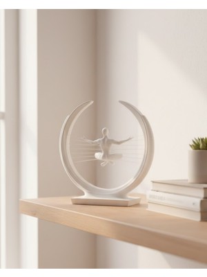 Zenvia 3D Zen Heykeli Modern Ay Tasarımlı Meditasyon Biblosu Znv-Tcndym