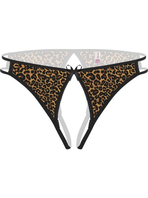 Beruflic Angel Ağı Açık Leopar Desenli Büyük Beden Fantazi Külot
