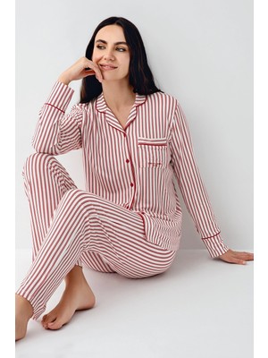 Tudik Collection Pierre Cardin 9113-S Kadın Uzun Kollu Pijama Takımı