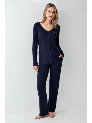 Tudik Collection Arnetta 3460-S Kadın Uzun Kol Pijama Takım