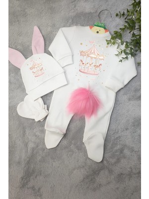 Moda Lime Isimli Atlıkarınca Temalı Bebek Tulum Seti – Organik Pamuk – Kişiye Özel Baskılı