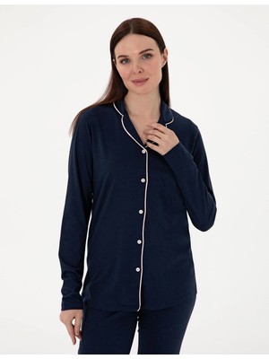 Tudik Collection Pıerre Cardın 7717-S Bayan Gömlek Pijama Takımı
