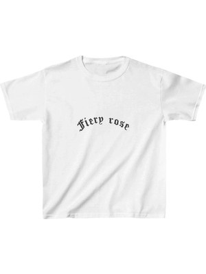 Luz&Pos Çocuk Unisex Baskılı T-Shirt - Beyaz