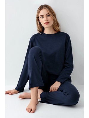 Tudik Collection Arnetta 3407-S Kadın Uzun Kol Pijama Takım