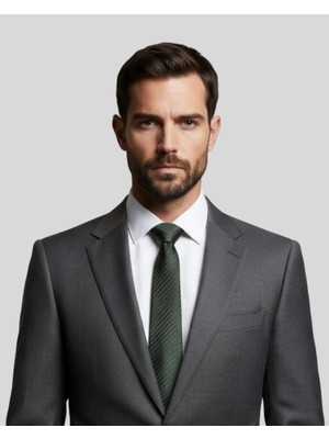 1001 Kravat Koyu Yeşil Renkli Klasik Kravat - 8 cm genişliğinde