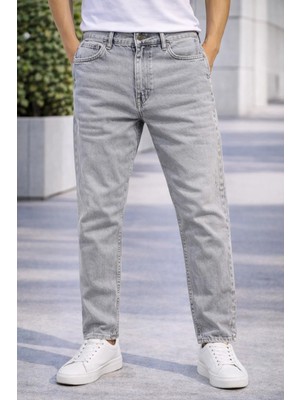 İnce Moda Giyim Erkek Slim Fit Gri Yıkamalı Jean Pantolon – Modern Kesim
