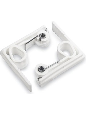 Data Store Masa Örtüsü Mandalı, Ayarlanabilir Plastik Tutma Klipsi, Yaylı Kıskaç, Beyaz (8)