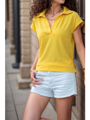 Bacc Sarı Polo Yaka Kaşkorse Tshirt BCBSK-25700-2879