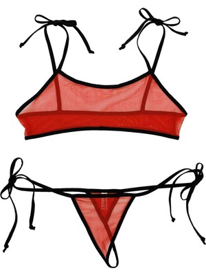 Beruflic Angel Büyük Beden Kırmızı Fantezi Sütyen String Çamaşırı Takımı