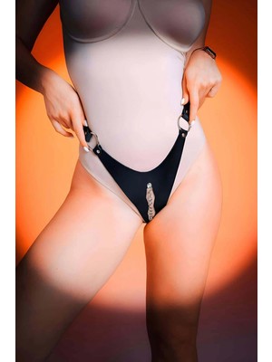 Beruflic Fantazi Deri Zincirli Külot, Fantezi Iç Çamaşır - BRF1275