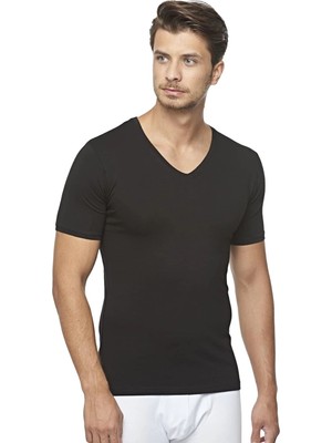 Beruflic Star 206 Modal Yarım Kol V-Yaka T-Shirt Atlet