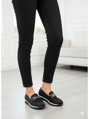 Asl Shoes Store Rtopedik Tabanlı Kaydırmaz  Tokalı Günlük Yumuşak Klasik Kadın Babet Ayakkabısı