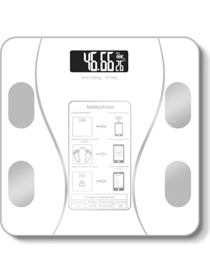 Luz&Pos Beyaz Renk Bluetooth Özellikli Akıllı Tartı