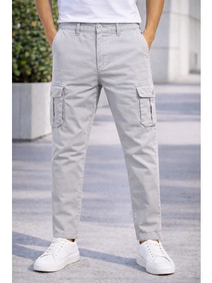 İnce Moda Giyim Erkek Slim Fit Kargo Pantolon – Düğmeli Yüksek Kalite Model
