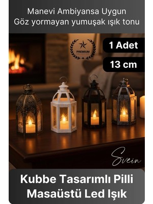 Svein #ramazan Asılabilir Plastik LED Işık Dekoratif Lamba Kubbe Kandil Hediyelik Süs Biblo Aydınlatma