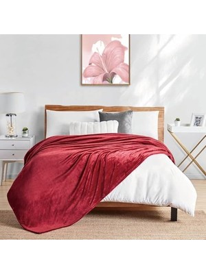 Data Store Kafa Bandı, Polar Battaniye, 280GSM Süper Yumuşak Yatak Battaniyesi, Yatak, Kanepe, Seyahat ve Kamp Için Rahat Hafif Flanel Battaniye (Kırmızı, 150X200CM)