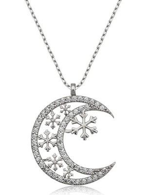 Tienda Elegante ​gümüş Ay Kar Tanesi Bayan Kolye