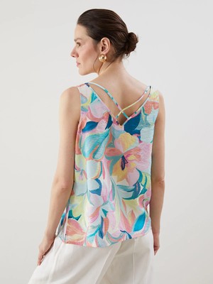 Lc Waikiki Yeni Sezon V Yaka Desenli Kadın Bluz