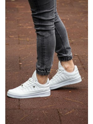 L.A Polo Unisex Erkek Spor Ayakkabı Beyaz Renk Düz Taban 46 Numaralı 1. Sınıf Malzeme