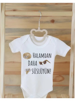 Moda Lime %100 Organik Pamuklu Baskılı Bebek Body