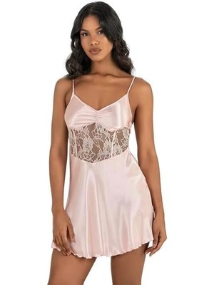 Beruflic Somon Kısa Saten Gecelik 8239