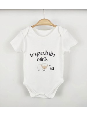 Moda Lime %100 Organik Pamuk Teyzesinin Minik Kuzusu Baskılı Zıbın