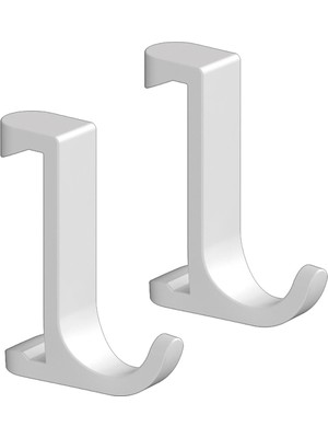 Data Store Wallstoris Havlu Askısı, Delmeden Havlu Askısı, Dar, 2 Adet, Banyo Aksesuarı, Mat Beyaz