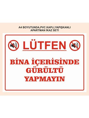 Şıkbay Apartman Ikaz Seti 5 Adet