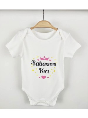 Moda Lime %100 Organik Pamuk Babasının Kızı Baskılı Zıbın