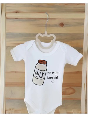 Moda Lime %100 Organik Pamuklu Baskılı Bebek Body