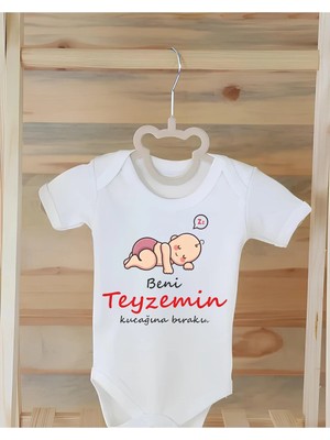 Moda Lime %100 Organik Pamuk Baskılı Bebek Çıtçıtlı Body