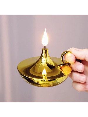 Luz&Pos Dekoratif Gold Pilli Mum Lamba