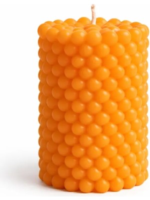 WAXERA Mood Collection Turuncu Bubble Mum El Yapımı %100 Doğal Soya Wax | Parafin İçermez