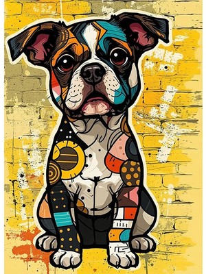 Bedeko Duvar Sanatı Köpek Resmi Mdf Ahşap Tablo