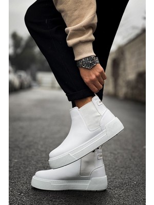 Flamex CH069 - Crt Harmany Erkek Bot Beyaz