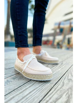 Flamex CH311 - Espadril Erkek Ayakkabı Bej