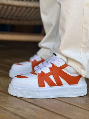 Flamex CH2407 - Cbt Star-X Erkek Spor Ayakkabı Beyaz/turuncu