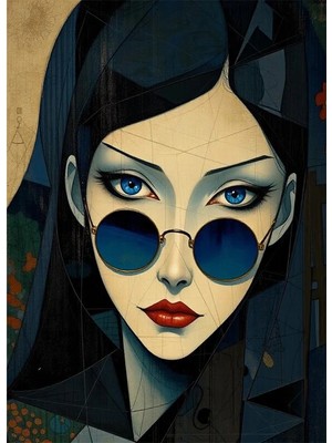 Bedeko Güneş Güzlüklü Kadın Mdf Ahşap Tablo