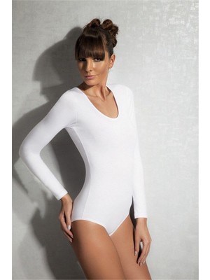 Beruflic Doreanse 12401 Çıtçıtlı Uzun Kollu Geniş Yaka Body