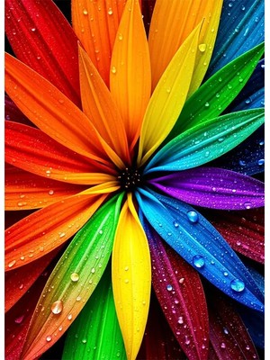 Bedeko Renkli Çiçek Resimli Mdf Ahşap Tablo