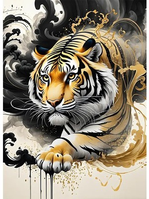 Bedeko Kaplan Temalı Mdf Ahşap Tablo